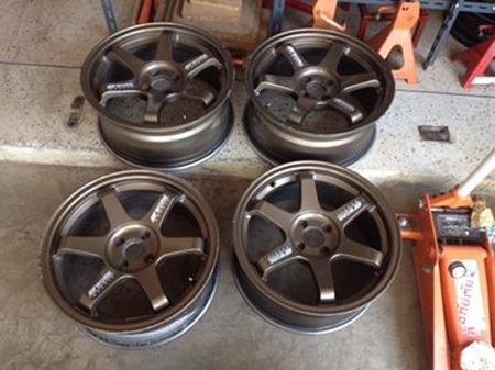 ล้อแม็กมือสองขอบ 17 ลายTE37. ขอบ17 กว้าง7.5 4รู100