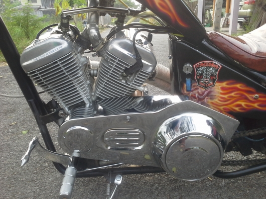 ขาย รถยิงเฟรมสปิงเกอร์หน้ายาว เครื่อง Honda Steed สภาพพร้อมใช้