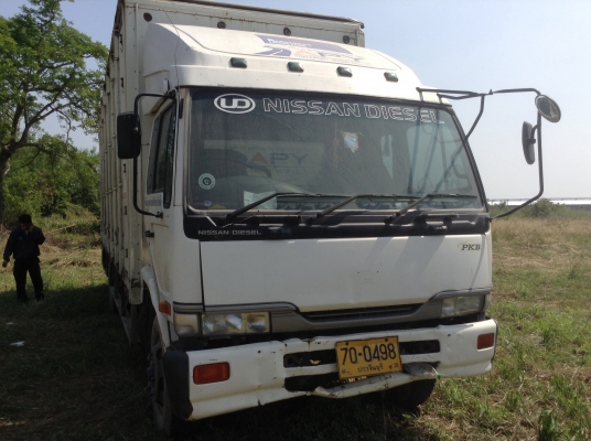 ขายหกล้อตู้แห้งสิบบานNISSAN PKB214เครื่องFE6เทอร์โบอินเตอร์216แรง