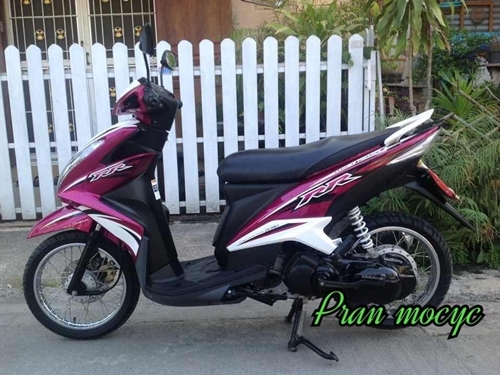 ขายyamaha mio125i สีชมพูขาว ปี2013