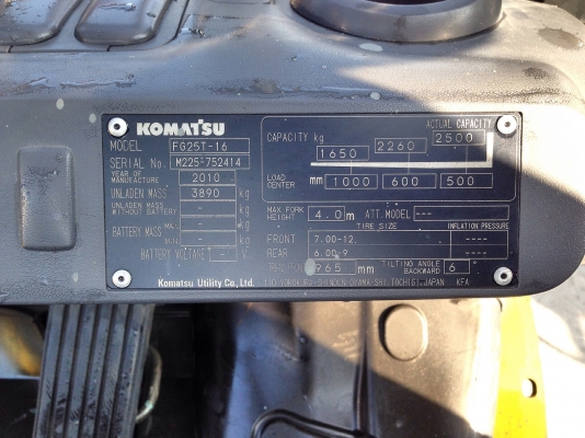 -:-*•*ข า ย ร ถ ย ก เ ก่ า น อ ก*•*-:-KOMATSU FG25-16 -:-*•*ข า ย ร ถ ย ก เ ก่ า น อ ก*•*-:-KOMATSU FG25-16