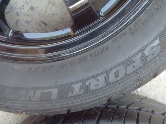 ขายแม็ก15 te38 พร้อมยาง195 60 15 กว้าง6.5 ยางปี12 95\% ขาย12000