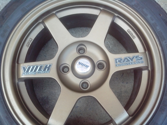 ขายte37ขอบ15พร้อมยางปี11 185 55 15 ยาง98\% ล้อแม็กใหม่ครับขาย12000