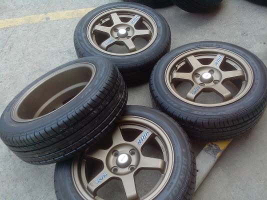 ขายte37ขอบ15พร้อมยางปี11 185 55 15 ยาง98\% ล้อแม็กใหม่ครับขาย12000