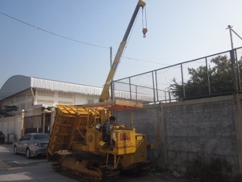 ขาย-  รถบรรทุก ตีนตะขาบ ดั๊มเปอร์ dumper : KOMATSU CD40C-1 ติดเครน 3 ตัน ยกดั๊ม พร้อมใช้งาน