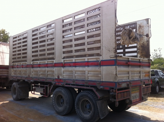 ขายรถพ่วง 24 ล้อ 2 เพลา แม่-ลูก กระบะเหล็กคอกเกษตรไม่ดั้ม ISUZU GIGR 6WA1 ปี.54-55 รถสวย พร้อมใช้