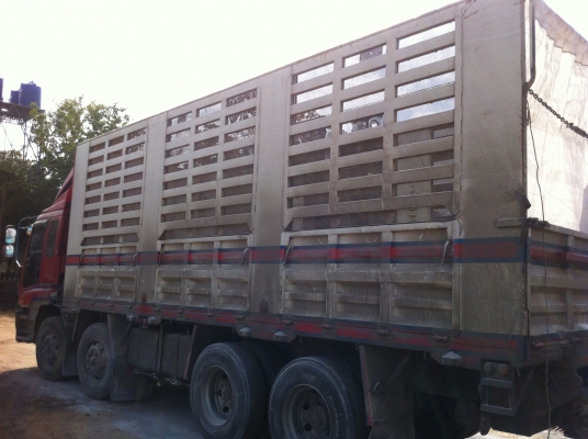 ขายรถพ่วง 24 ล้อ 2 เพลา แม่-ลูก กระบะเหล็กคอกเกษตรไม่ดั้ม ISUZU GIGR 6WA1 ปี.54-55 รถสวย พร้อมใช้