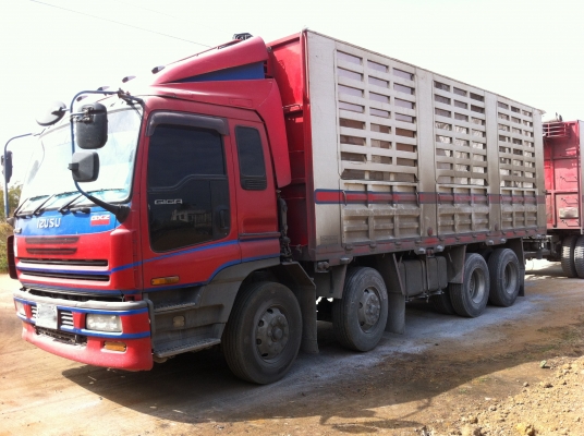ขายรถพ่วง 24 ล้อ 2 เพลา แม่-ลูก กระบะเหล็กคอกเกษตรไม่ดั้ม ISUZU GIGR 6WA1 ปี.54-55 รถสวย พร้อมใช้