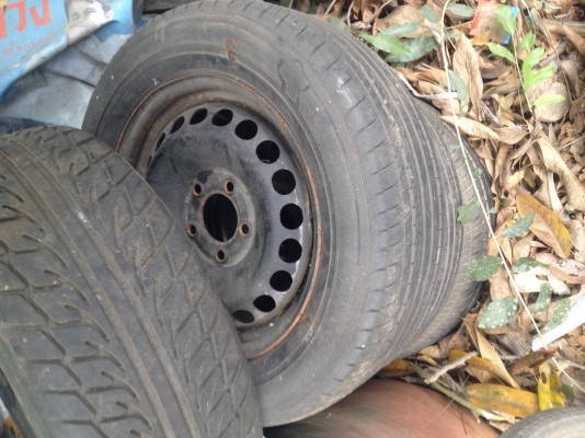 ขายล้อกระทะเหล็กอะไหล่ พร้อมยาง 5 วงคับ