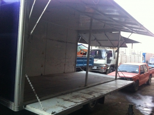 ISUZU NKR (หัวการ์ตูน) ตู้แห้งเปิดข้างได้ เครื่อง 4BE1 (110 แรงม้า) ซีสวยมากๆ ยางเต็ม แอร์เย็น ทะเบียนพร้อมโอน