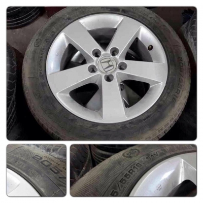 ขายล้อแม็กซ์ Honda Civic ขอบ 16 5/114 พร้อมยาง ราคา 4,900 บ.ถูก