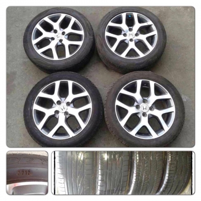ขายล้อแม็กซ์ขอบ16 Honda City 4/100 + ยางปี12 ราคา 8,300 บาทถูก