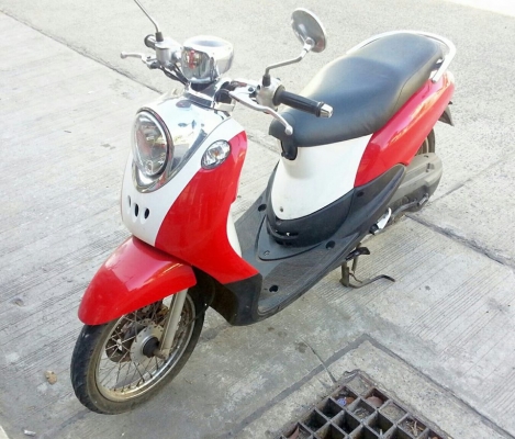 Yamaha Fino สีแดง-ขาว..เดิมๆขายถูกๆ