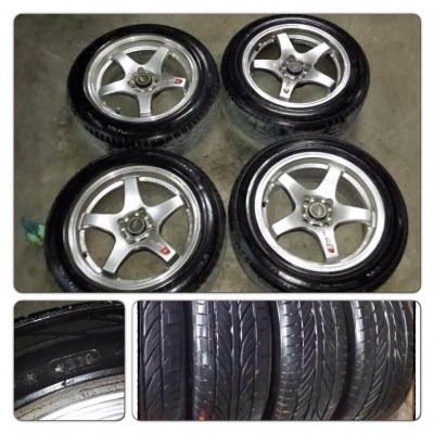 ขายล้อแม็กซ์ Lenso Project D ขอบ15 กว้าง 7 + ยางปี10 ราคา 9,900 บาทถูก