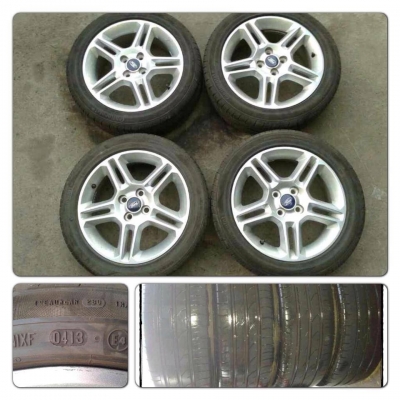 ขายล้อแม็กซ์ขอบ16 ตัว Ford fiesta 4/100 + ยางปี13 ราคา 8,900 บ.ถูก