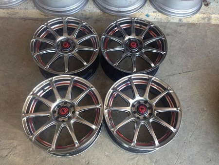 ขายแม็กมือสอง ขอบ17 4รู100,4รู114 กว้าง7 ออฟ35