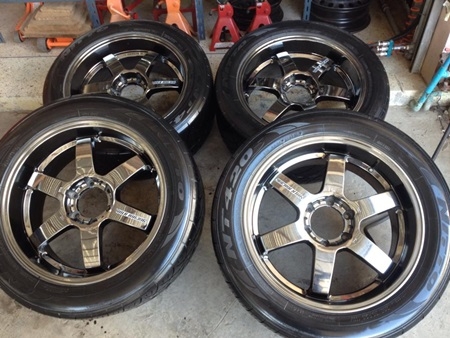 เเม็กลาย TE37.ออฟลึกๆ 6รู139 กว้าง9 ออฟ20 ขอบ20 พร้อมยาง Nitto 265/50/20