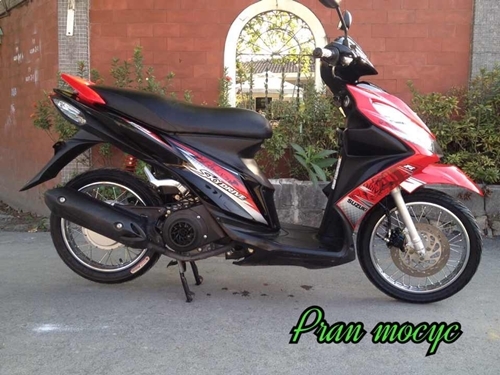 ขายsuzuki skydrive สีเเดงดำ ปี2013