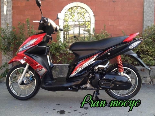 ขายsuzuki skydrive สีเเดงดำ ปี2013