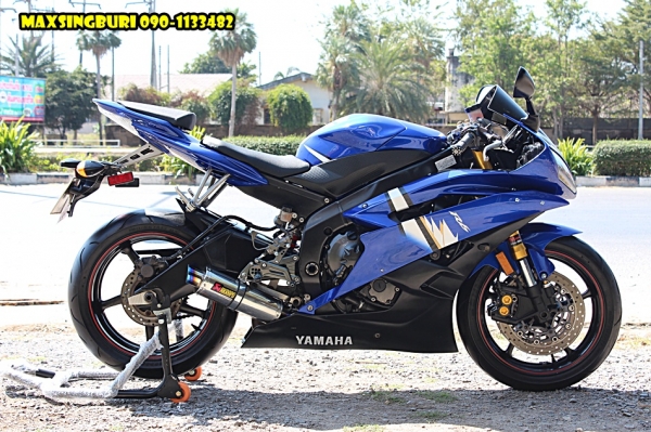 แม็กสิงห์บุรี//YAMAHA R6 ปี2007 สภาพสวย พร้อมของแต่ง ทะเบียนแท้ๆโอนขนส่ง 365000 ด่วน