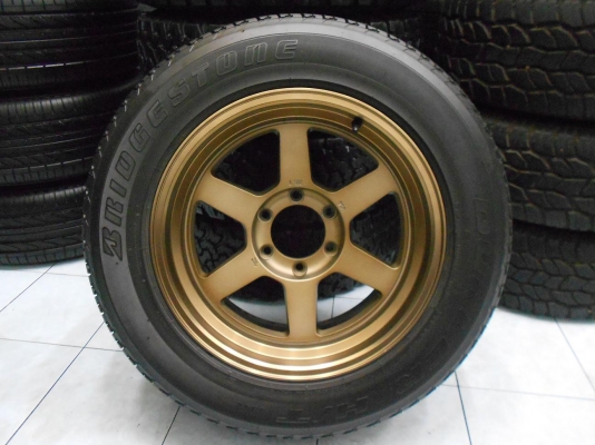 ขายล้อแม็ก TE37V ขอบ 18X9 ET0 พร้อมยางบริดสโตน 255/60/18 ปลายปี 11/เทิร์นได้-ใส่ฟรีค่ะ