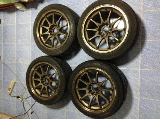 ขายล้อ CE28 ขอบ17" งานเหมือน  5/114 สีน้ำตาลขอบชา พร้อมยาง ปี13 ถูกๆเลย