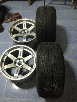 ขายล้อ TE37 สีบรอน ขอบ18" งานเหมือน 5/114 กว้าง 9.5-10.5 ไหม่มากๆ ถูกๆครับ