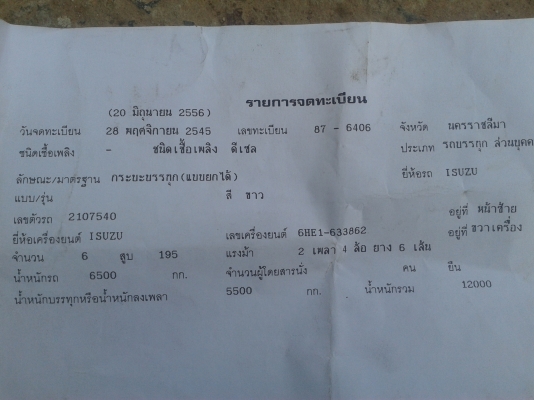 ขายดัมพ์เดก้าเครื่อง195แรง พ.เพาเวอร์ เบรกทิฟฟี่ แอร์เย็น