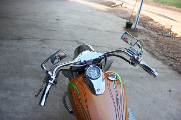 ขาย dragstar400 แต่งแนวฮาเล่ย์  อินวอยล์ครบ สวย เครื่องดี