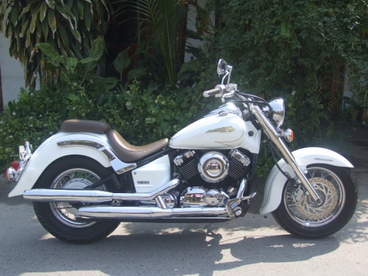 ขาย DRAGSTAR CLASSIC 400 ปี2000 ประกอบเก็บงานใหม่ สีใหม่ขาวมุข