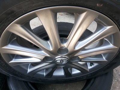 ขายล้อแม็กTOYOTA VIOS 12 ก้าน (สีกัลเงา) พร้อมยาง 1 ชุด