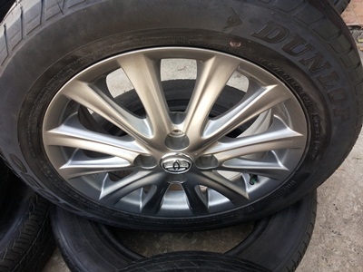 ขายล้อแม็กTOYOTA VIOS 12 ก้าน (สีกัลเงา) พร้อมยาง 1 ชุด