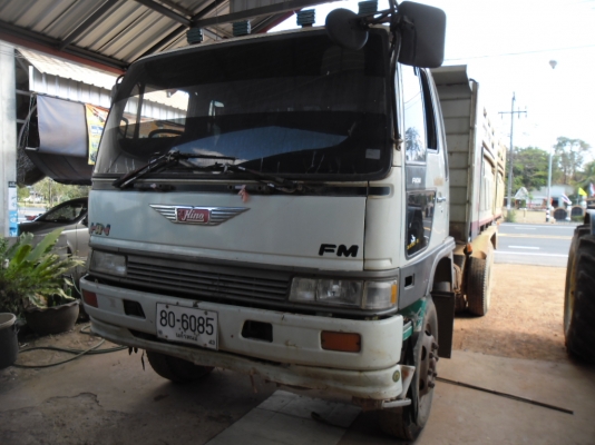 ขายถูกๆไม่มีงานขายรถบรรทุก 10 ล้อดั้มสองเพลา HINO FM3M ปี 38 เครื่องเดิมเกียร์เดิมเครื่องดีมากๆแห้งคัสซีสวยสุดๆมีแอร์มีระบบลากพ่วงทะเบียนขาด 3 ปีชุดโอนพร้อม