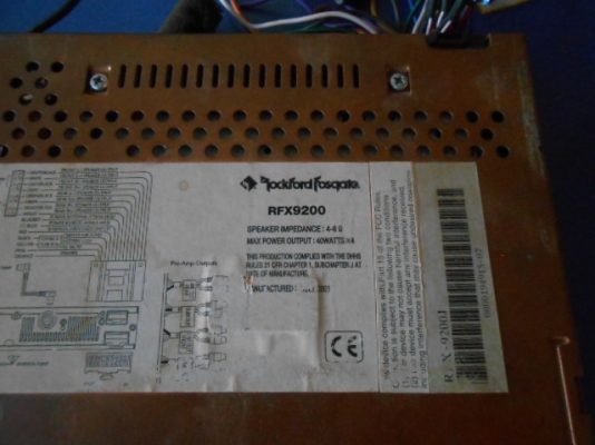 cd rockford RFX 9200 J ซิ้งทองแดง ปรีเอาว์3ชุด