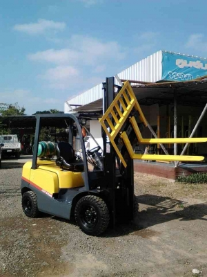 ขายรถยก 2.5 ตัน TCM  FG25-T3 รุ่นล่าสุด เครื่องเบนซิน+แก๊สLPG เกียร์ออโต้ เสา 3 เมตร งาหมุน 360'สภาพสวยเทพ