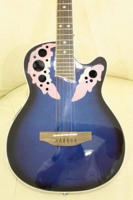 กีต้าร์โปร่งหลังเต่าไฟฟ้าฉลุ Vivid 38 นิ้ว รุ่น OV-53C มีหลายสี ของใหม่ หน้าเงาสวยมาก