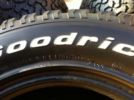 ขายยาง BF Goodrich All-terrain ขนาด 265 75 r16  ดอก8มิล