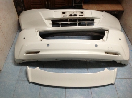 4000บาท ขายกันชนหน้า,หลัง,สปอยเลอรหลัง HONDA JAZZ 2012 ตัวรองTOP