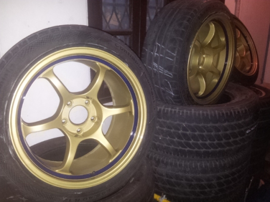 ขายแม็ก 17 แท้ ไม่มียาง แอดแวน อาร์จี 5รู 114 กว้าง9 ครึ่ง ทั้งสี่วง น.35 ล.24 ส