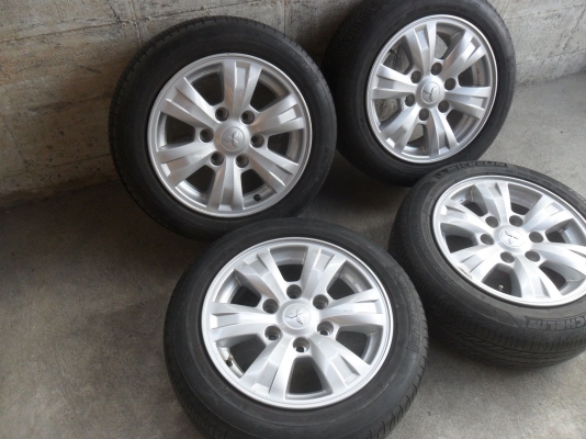 ล้อแม็ก 16นิ้ว 6รู ไทรตั้น พร้อมยาง 205/55R16 สวยๆ 4 ล้อ ราคา 6700 บาท