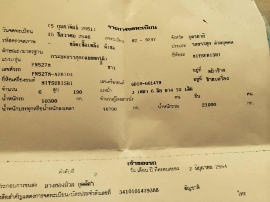 ขาย FN 527 ดัมพ์3มิตร 10 เกียร์ เครื่อง 6D16 สวยๆ