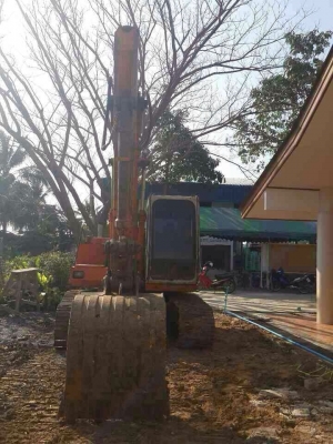 ขายรถแบ็คโฮ Hitachi ex100-1 เอกสารอินวอยซ์ แอร์พร้อม เครื่อง 4BD1 ช่วงล่างเต็มใบแทรค 60