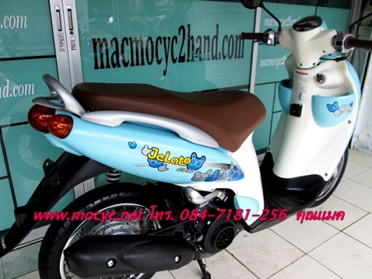 JALATO สีฟ้าขาว สีขายดี ระบบหัวฉีดประหยัดน้ำมัน ราคา 21900 บาท แถมฟรี เสื้อ และ หมวกกันน็อก