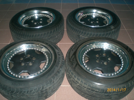 แม็ก16 5รู114 หน้า8"หลัง9" พร้อมยาง ราคา6500