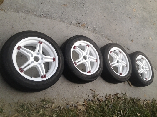 ขอบ17  lenso  สีขาว5ก้าน พร้อมยางปี11