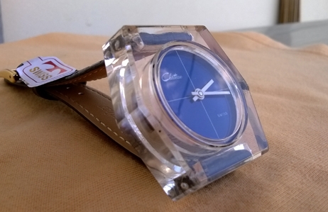 CHATEAW swiss ไขลาน 6 เหลี่ยม เรือนอะคริลิคใส