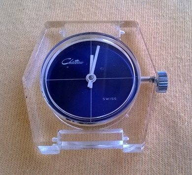 CHATEAW swiss ไขลาน 6 เหลี่ยม เรือนอะคริลิคใส