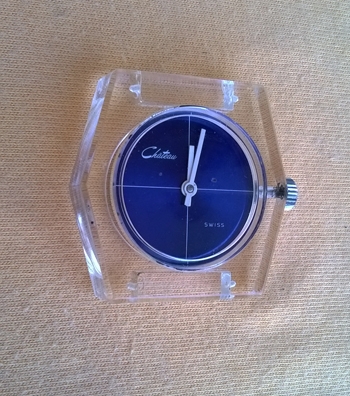 CHATEAW swiss ไขลาน 6 เหลี่ยม เรือนอะคริลิคใส