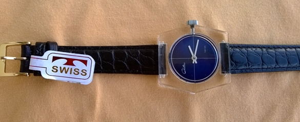 CHATEAW swiss ไขลาน 6 เหลี่ยม เรือนอะคริลิคใส