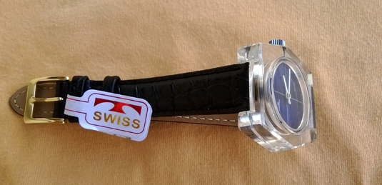 CHATEAW swiss ไขลาน 6 เหลี่ยม เรือนอะคริลิคใส